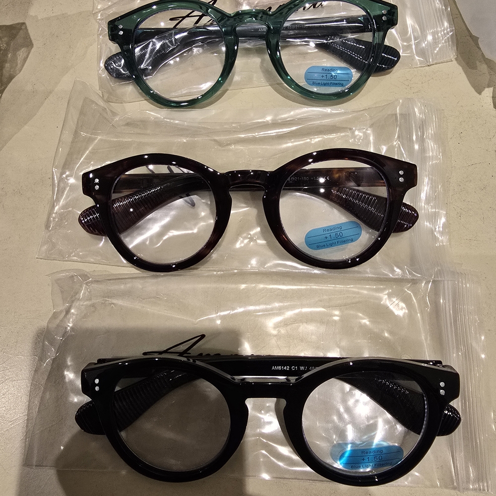 Stylish Kids Glasses Set - Green, Brown, and Black